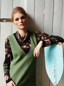 Выкройка: Пуловер с высоким воротником