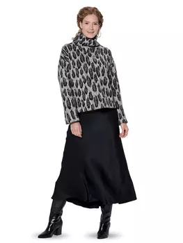 Выкройка: Пуловер с высокм воротником