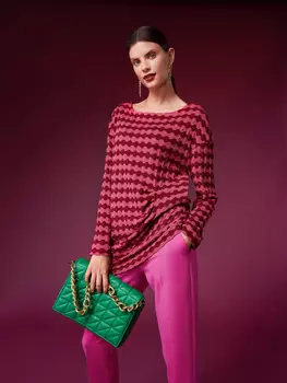 Выкройка: Пуловер с застроченными складками