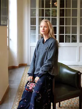 Выкройка: Пуловер со съёмным воротником