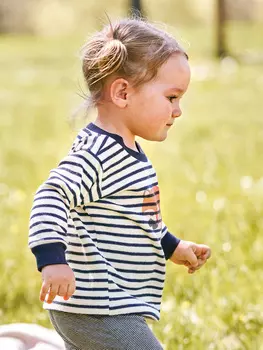 Выкройка: Пуловер в полоску