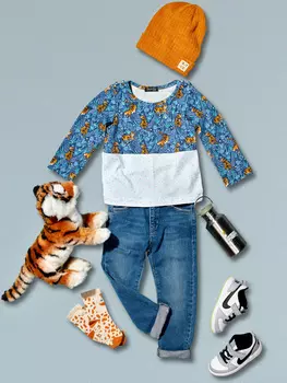 Выкройка: Пуловер в стиле колор-блокинг