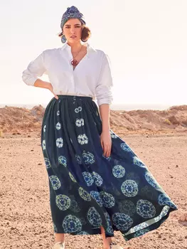 Выкройка: Пышная макси-юбка