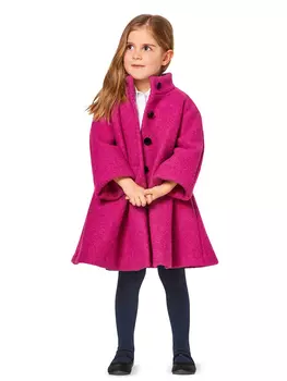 Выкройка: Расклешенное пальто для девочки