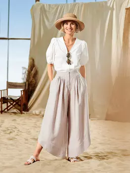 Выкройка: Расклешенные юбка-брюки