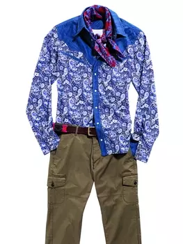 Выкройка: Рубашка с фигурными кокетками