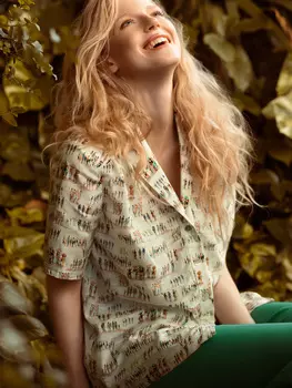 Выкройка: Рубашка с шалевым воротником