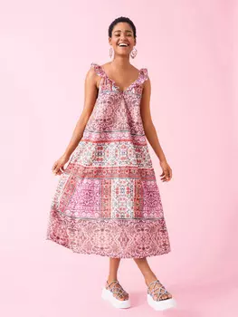 Выкройка: Сарафан миди расклешенного силуэта