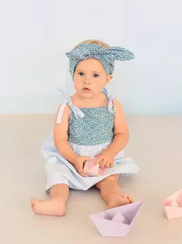 Выкройка: Сарафан на бретельках для малышки