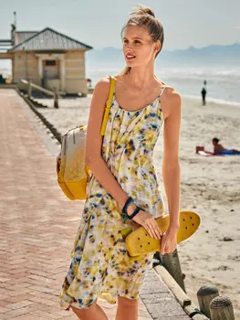 Выкройка: Сарафан на бретелях-спагетти