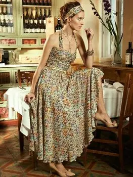 Выкройка: Сарафан с одной бретелью