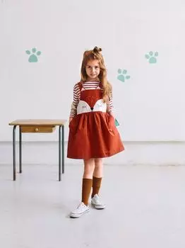 Выкройка: Сарафан с пышной юбкой для девочки