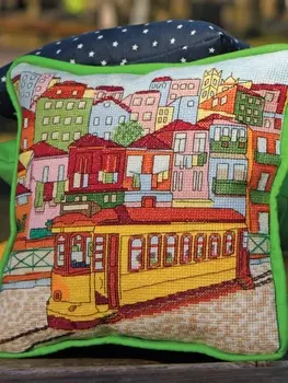 Выкройка: Схема вышивки «Желтый трамвай»