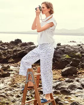 Выкройка: Широкие брюки длиной 7/8