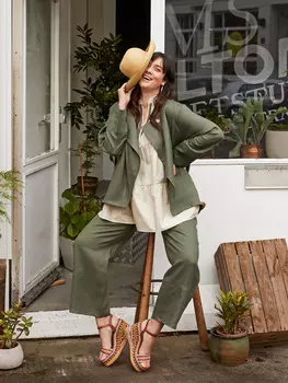 Выкройка: Широкие брюки прямого кроя