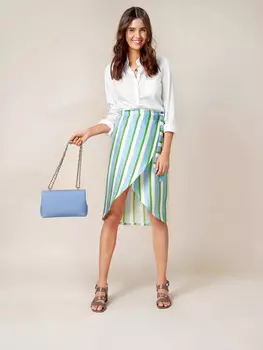 Выкройка: Шёлковая юбка с запахом