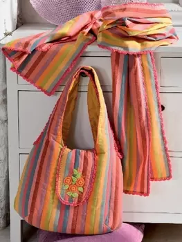 Выкройка: Сумка и палантин «Радуга»