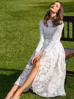 Выкройка: Свадебная юбка асимметричного кроя