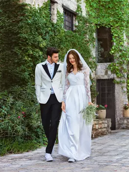 Выкройка: Свадебное платье с корсажным лифом