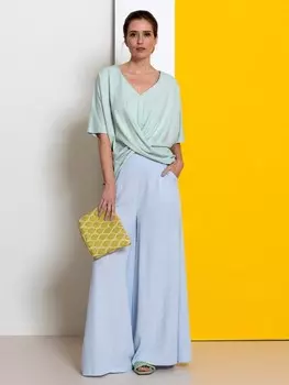 Выкройка: Свободные расклешенные брюки