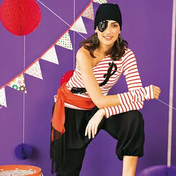 Выкройка: Тельняшка, платок, пояс