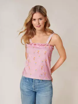 Выкройка: Топ на бретелях