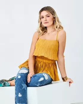 Выкройка: Топ на бретелях