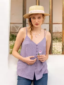 Выкройка: Топ на бретелях-спагетти