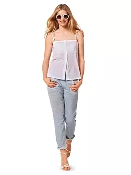 Выкройка: Топ на бретелях-спагетти