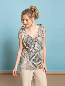 Выкройка: Топ на бретелях-завязках