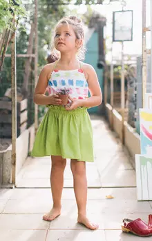 Выкройка: Топ на тоненьких бретелях и юбка на эластичной кулиске