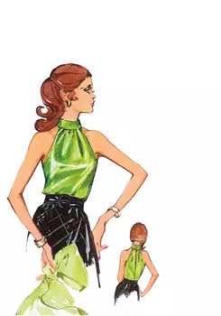 Выкройка: Топ с американской проймой