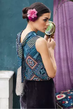 Выкройка: Топ с шалевым воротником