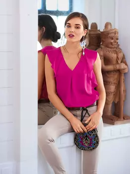 Выкройка: Топ с воланами