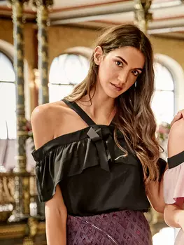 Выкройка: Топ с вырезом кармен