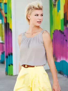 Выкройка: Топ со складочками вдоль горловины