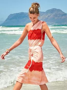 Выкройка: Трикотажное платье на одно плечо