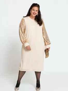 Выкройка: Трикотажное платье с объемными рукавами