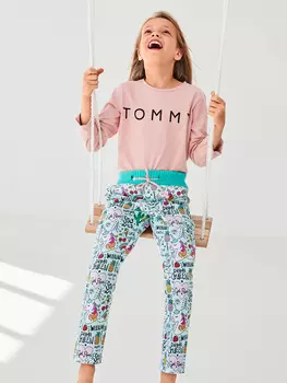 Выкройка: Трикотажные брюки для девочки