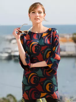 Выкройка: Туника с цельнокроеными рукавами