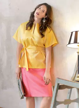 Выкройка: Туника с цельнокроеными рукавами