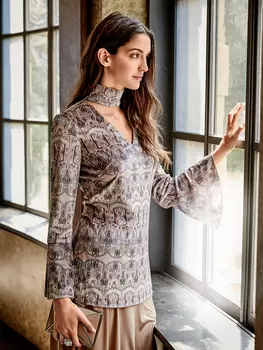 Выкройка: Туника с глубоким вырезом