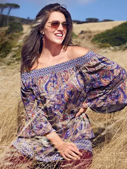 Выкройка: Туника с вырезом кармен