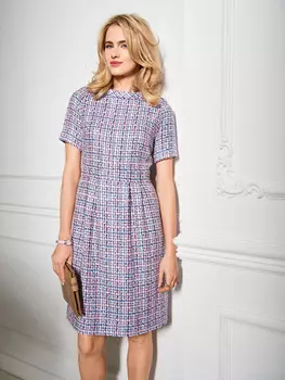 Выкройка: Твидовое платье с рукавами реглан