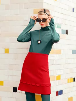 Выкройка: Водолазка с присборенным воротником