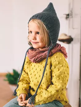 Выкройка: Вязаная шапка для девочки