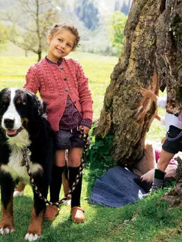 Выкройка: Вязаный жакет для девочки