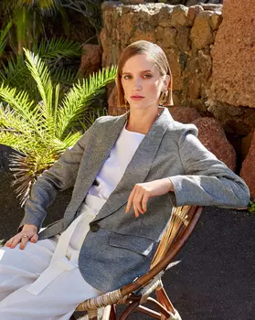 Выкройка: Жакет прямого кроя с шалевым воротником