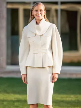 Выкройка: Жакет с цельнокроеной баской