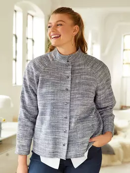 Выкройка: Жакет с рукавами реглан